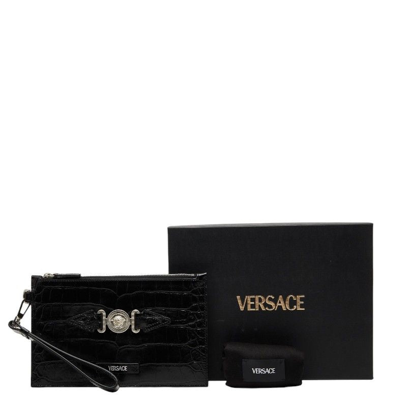 Versace Medusa Bigi Croco Clutch