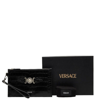 Versace Medusa Bigi Croco Clutch