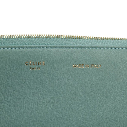 Celine Clearto Clutch Set Celadon Green Lambskin