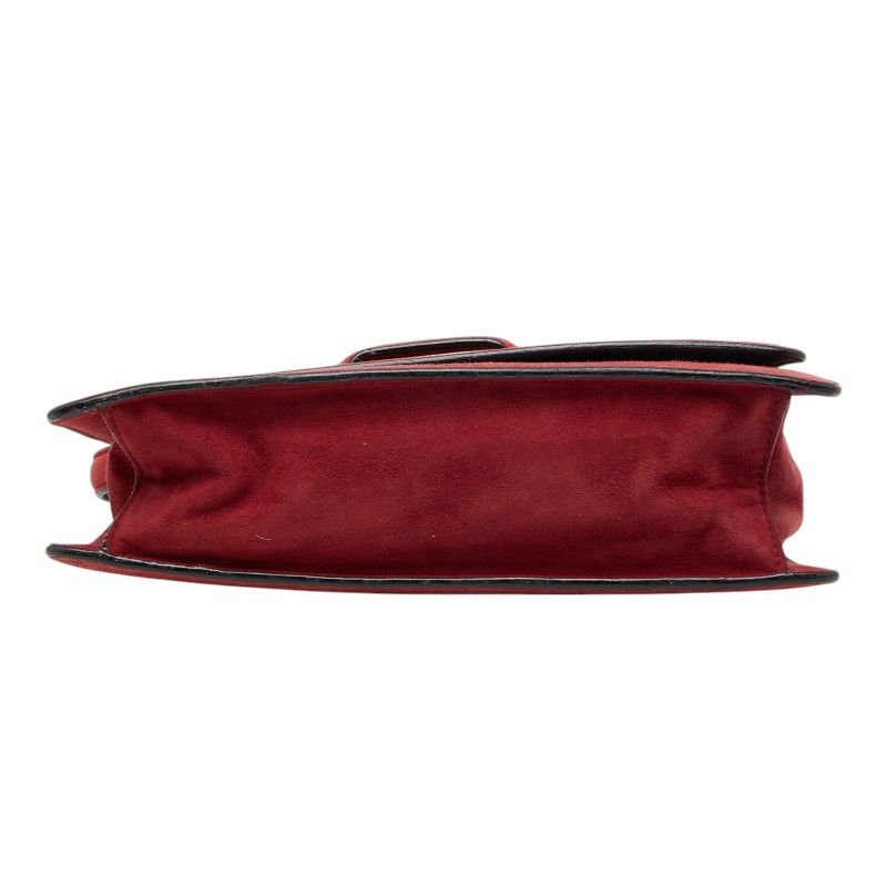 Loewe Barcelona 2-Way Shoulder Bag Red Suede
