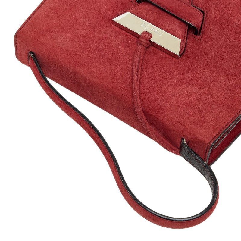 Loewe Barcelona 2-Way Shoulder Bag Red Suede