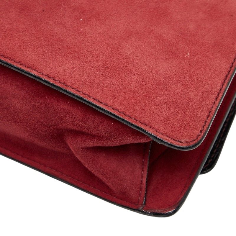 Loewe Barcelona 2-Way Shoulder Bag Red Suede