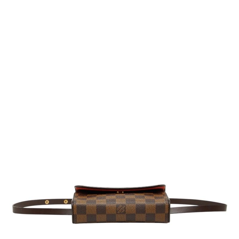Louis Vuitton Damier Pochette Florentine Special Order Waist Bag Brown Leather