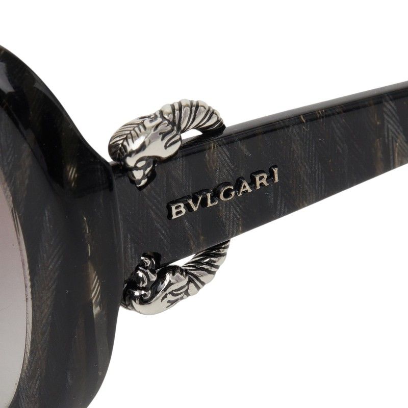 Bvlgari Sunglasses Gradient Lens Gray Black Plastic Eyewear