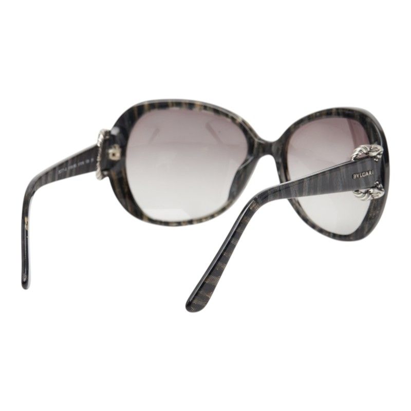 Bvlgari Sunglasses Gradient Lens Gray Black Plastic Eyewear