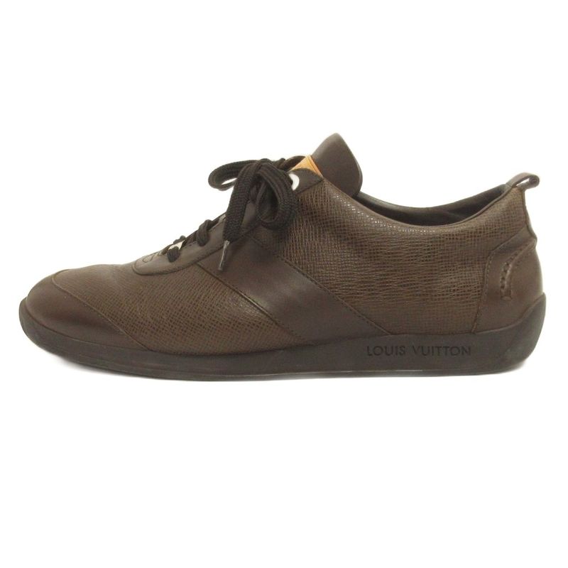 Louis Vuitton Sneakers Shoes Leather GO 6.5 Brown