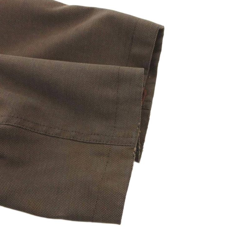 Fendi Long Coat Collar Boa Belt Logo Button 42 Brown