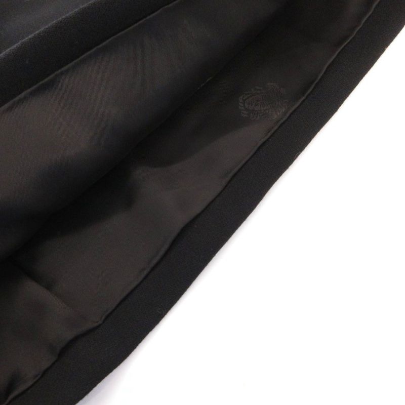 Versace Gianni Suit Set Formal Jacket Skirt Wool Knee Length Black