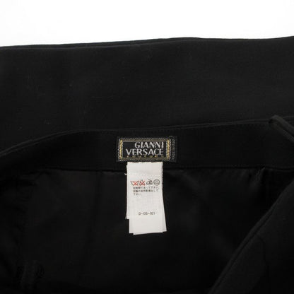 Versace Gianni Suit Set Formal Jacket Skirt Wool Knee Length Black