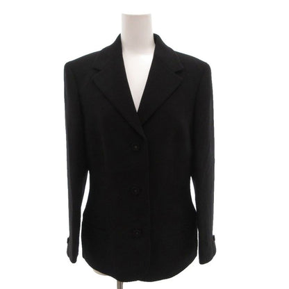 Versace Gianni Suit Set Formal Jacket Skirt Wool Knee Length Black