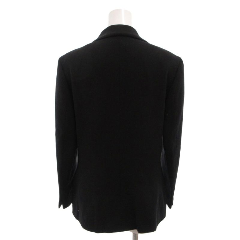 Versace Gianni Suit Set Formal Jacket Skirt Wool Knee Length Black