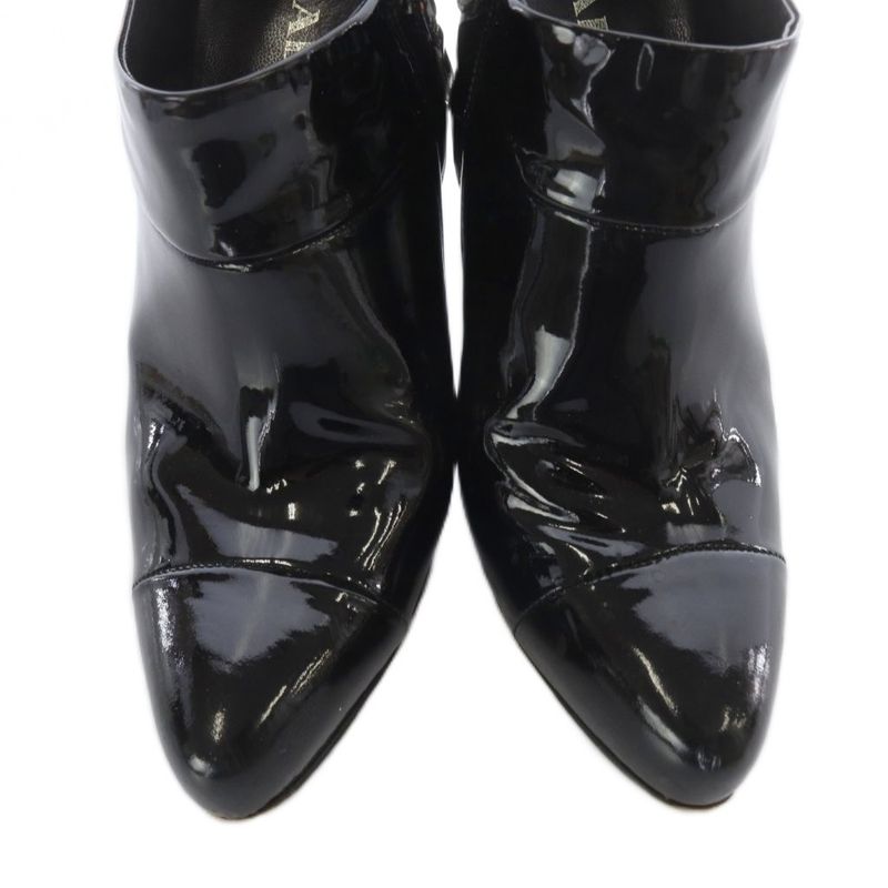 Prada Enamel Booties 35 Black Boot