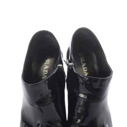 Prada Enamel Booties 35 Black Boot