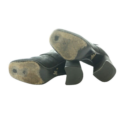 Prada Suede Ankle Boots Side Gore Short 35 Black SS