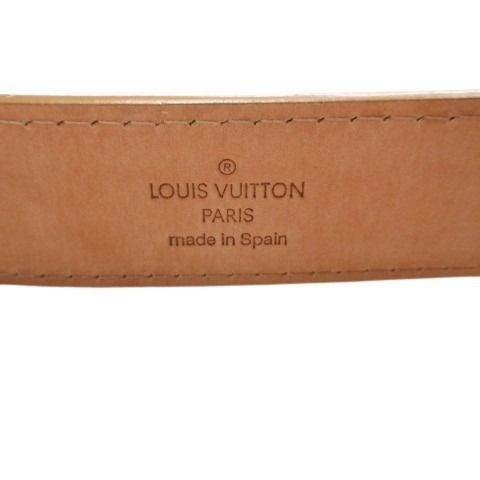 Louis Vuitton Ceinture Jeans Belt Leather 80 32 Beige Brown