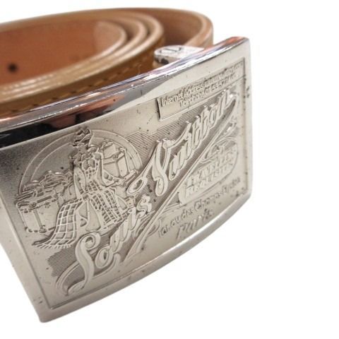 Louis Vuitton Ceinture Jeans Belt Leather 80 32 Beige Brown