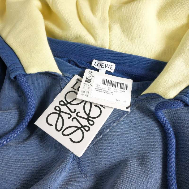 Loewe Hoodie Washed Long Sleeve M Indigo