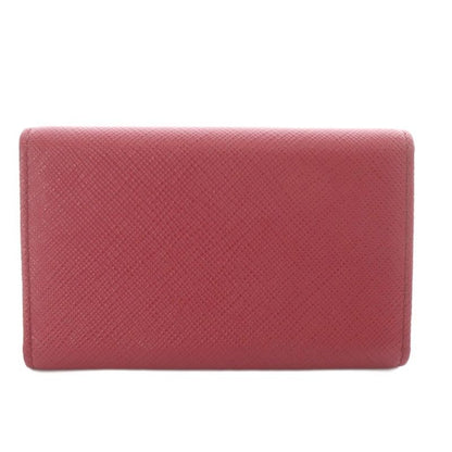 Prada Key Case Leather Ring with Pink