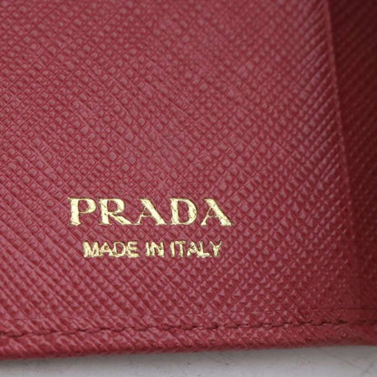 Prada Key Case Leather Ring with Pink