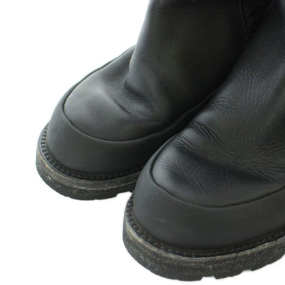 Moncler Rain Don't Care Short Boots 37 Black Side Zip Pull Tab Thick Sole RI