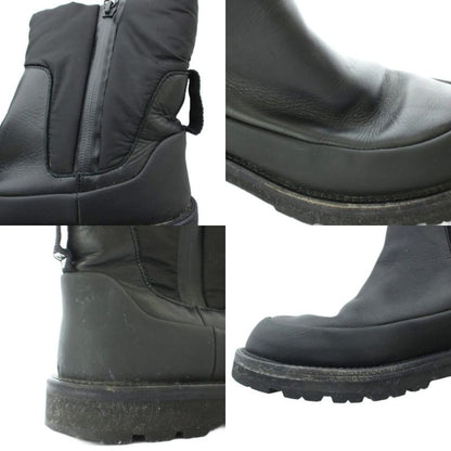 Moncler Rain Don't Care Short Boots 37 Black Side Zip Pull Tab Thick Sole RI