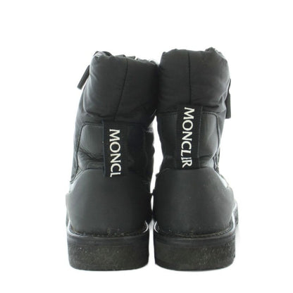 Moncler Rain Don't Care Short Boots 37 Black Side Zip Pull Tab Thick Sole RI