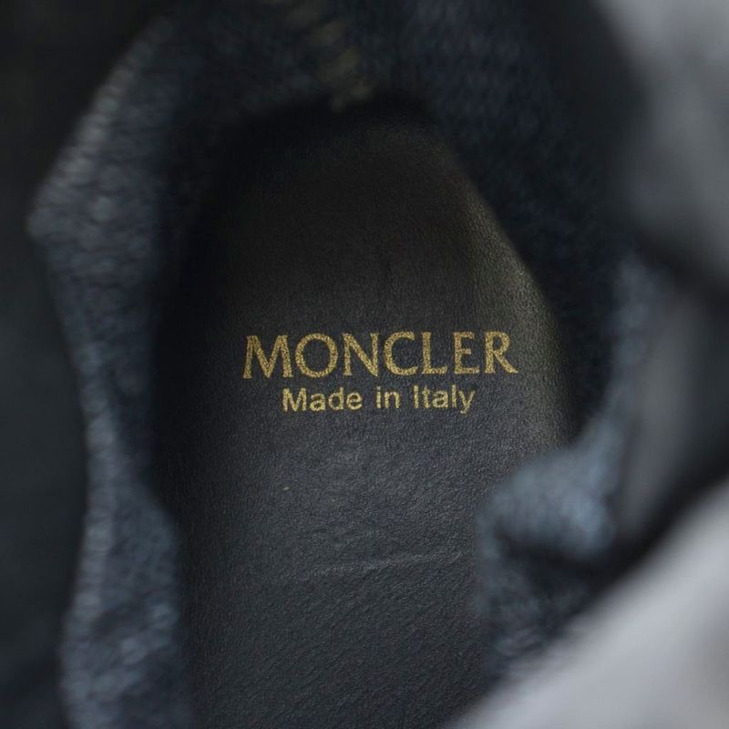 Moncler Rain Don't Care Short Boots 37 Black Side Zip Pull Tab Thick Sole RI