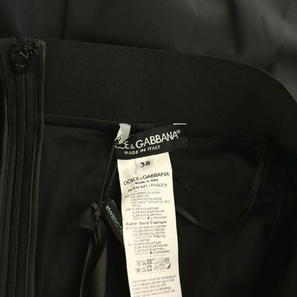 Dolce & Gabbana Spandex Jersey Tight Skirt 38 Black White CX