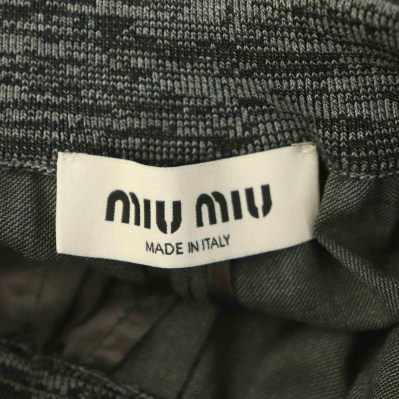 Miu Miu Waist Logo Virgin Louis e Pants Straight 36 Gray