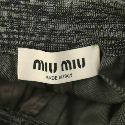 Miu Miu Waist Logo Virgin Louis e Pants Straight 36 Gray