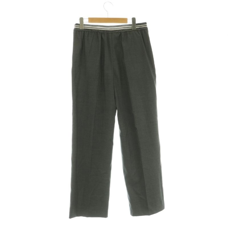 Miu Miu Waist Logo Virgin Louis e Pants Straight 36 Gray