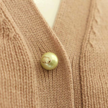 Dior Tribales Cashmere Cardigan Knit Long Sleeve 34 Pink
