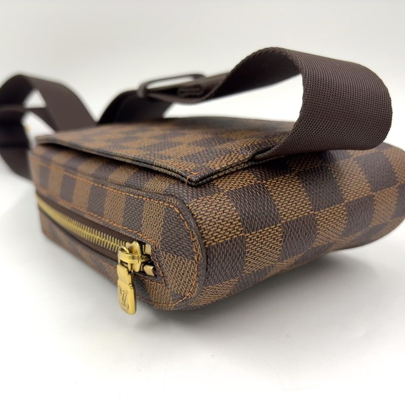 Louis Vuitton Damier Geronimos Brown Belt Bag Gold
