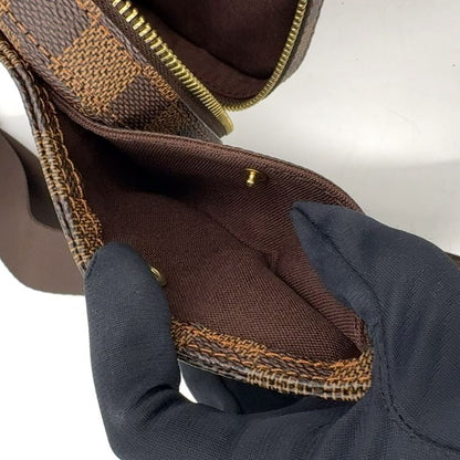 Louis Vuitton Damier Geronimos Brown Belt Bag Gold