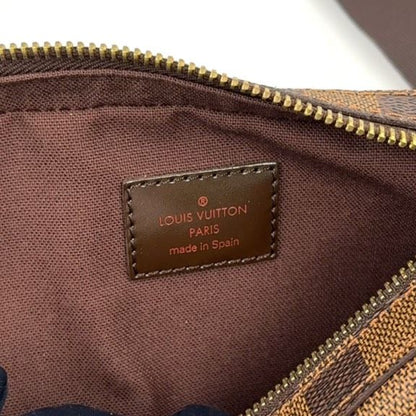Louis Vuitton Damier Geronimos Brown Belt Bag Gold
