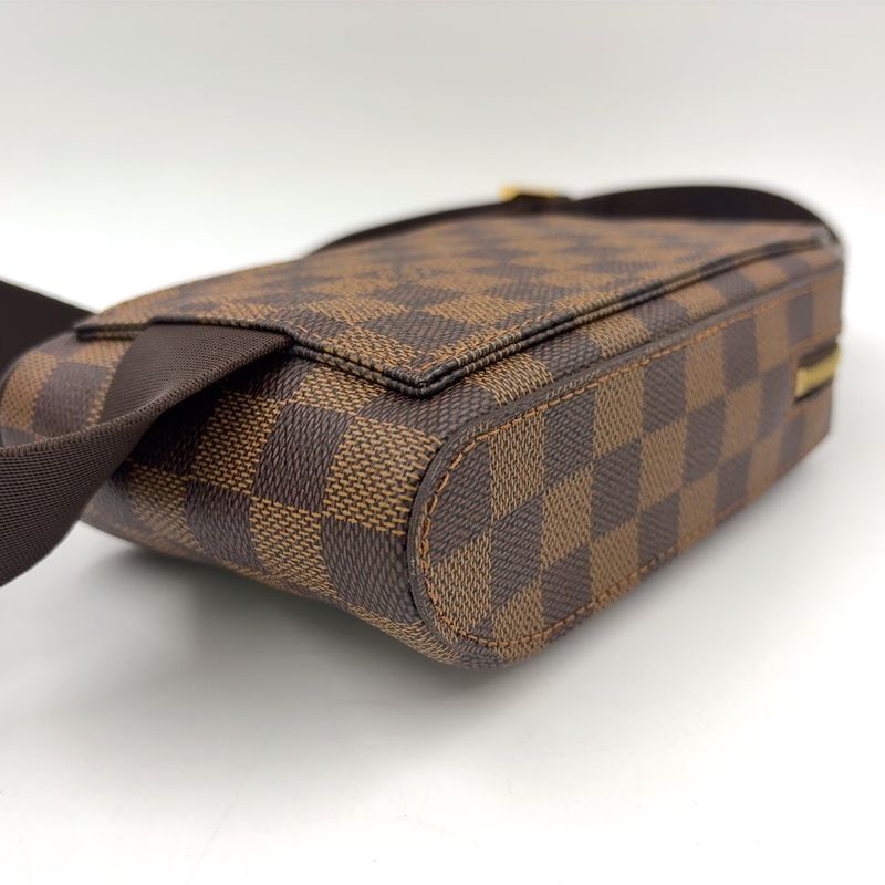 Louis Vuitton Damier Geronimos Brown Belt Bag Gold