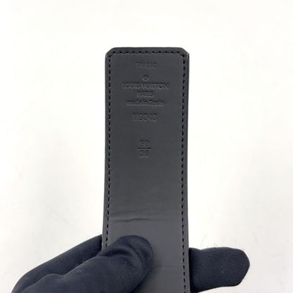 Louis Vuitton Initial Monogram Reversible Leather Black Belt Silver