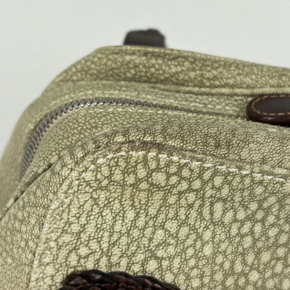 Loewe Senda Logo Shoulder Bag Leather Green