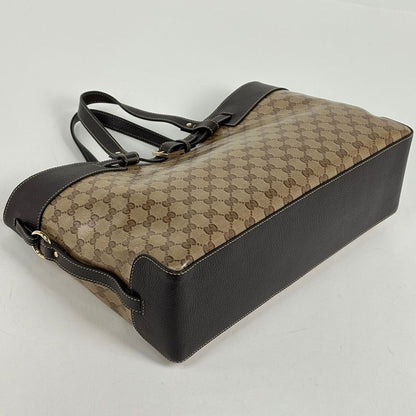 Gucci GG Crystal Tote Pattern 2-Way Shoulder Bag Brown