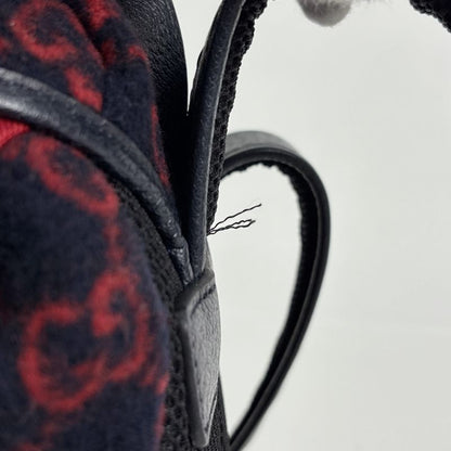 Gucci GG Pattern Sac Day Backpack Fabric Navy Red