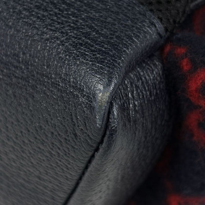 Gucci GG Pattern Sac Day Backpack Fabric Navy Red