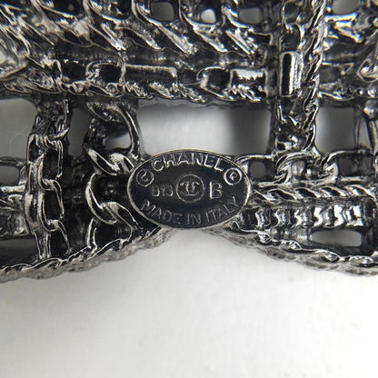 Chanel CC Logo Brooch Metal Silver