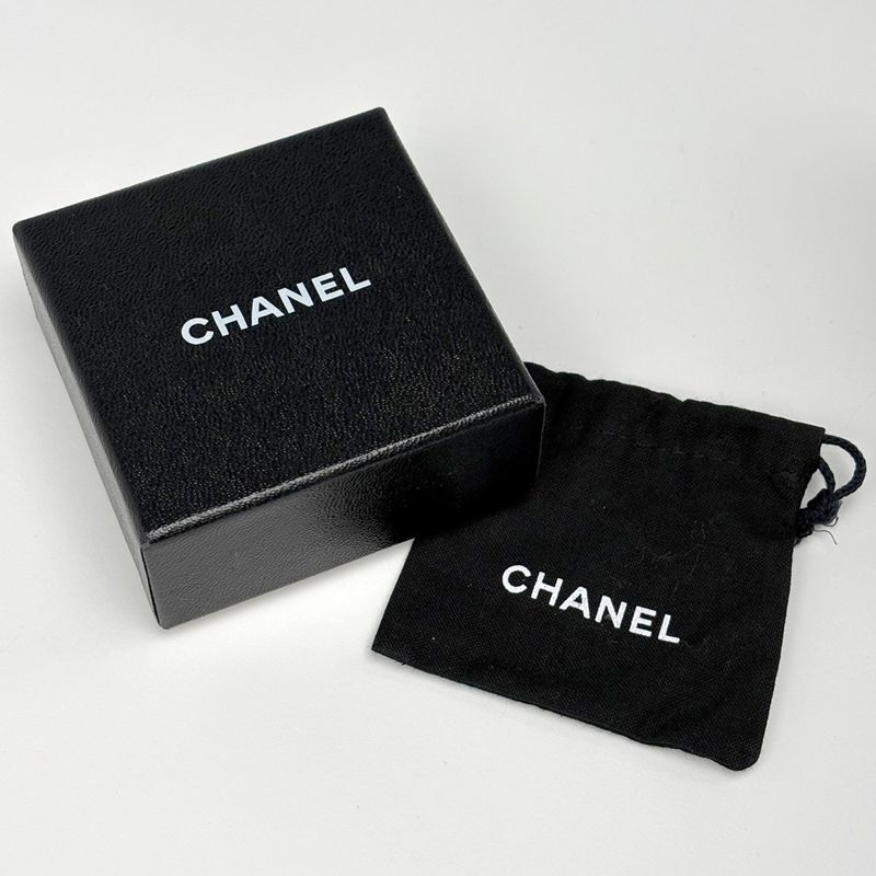 Chanel CC Logo Brooch Metal Silver
