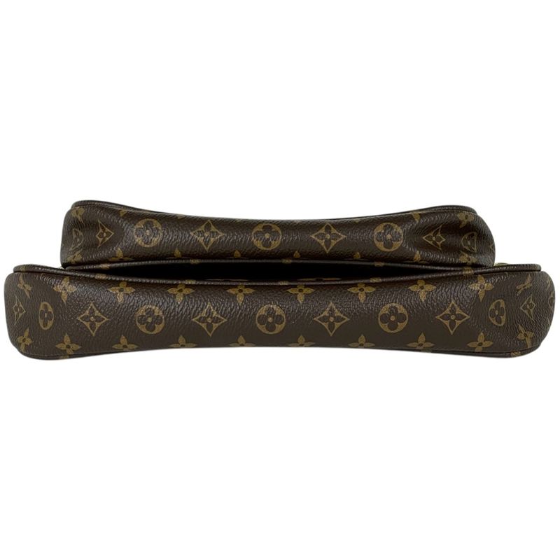 Louis Vuitton Multi Pochette Strap Detachable Shoulder Bag Monogram Brown Rose