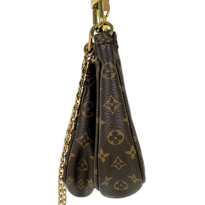 Louis Vuitton Multi Pochette Strap Detachable Shoulder Bag Monogram Brown Rose