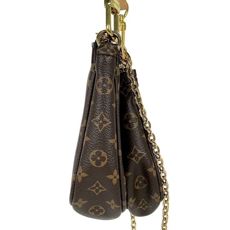 Louis Vuitton Multi Pochette Strap Detachable Shoulder Bag Monogram Brown Rose