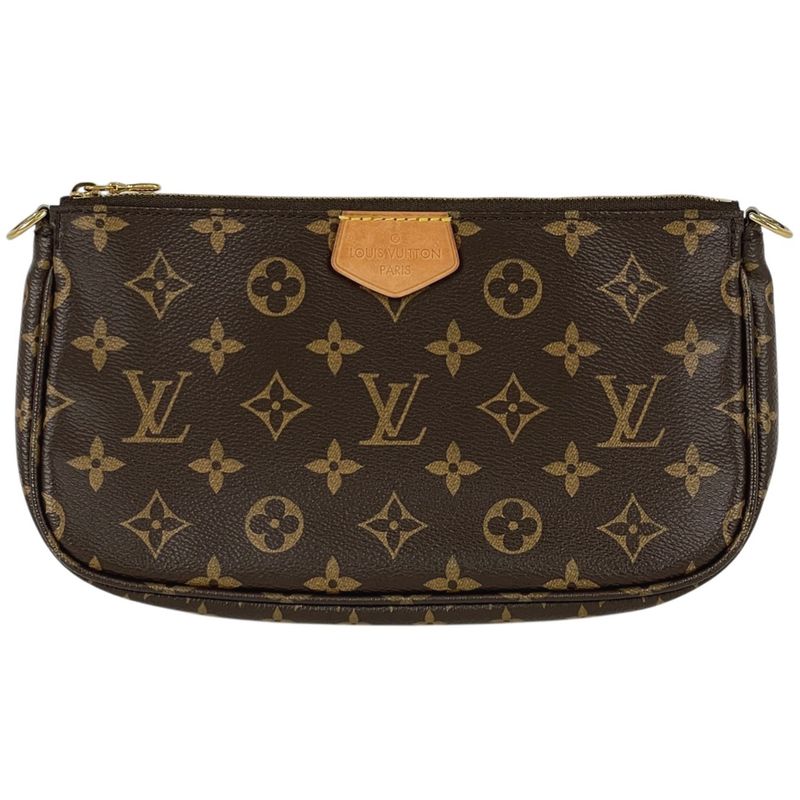 Louis Vuitton Multi Pochette Strap Detachable Shoulder Bag Monogram Brown Rose