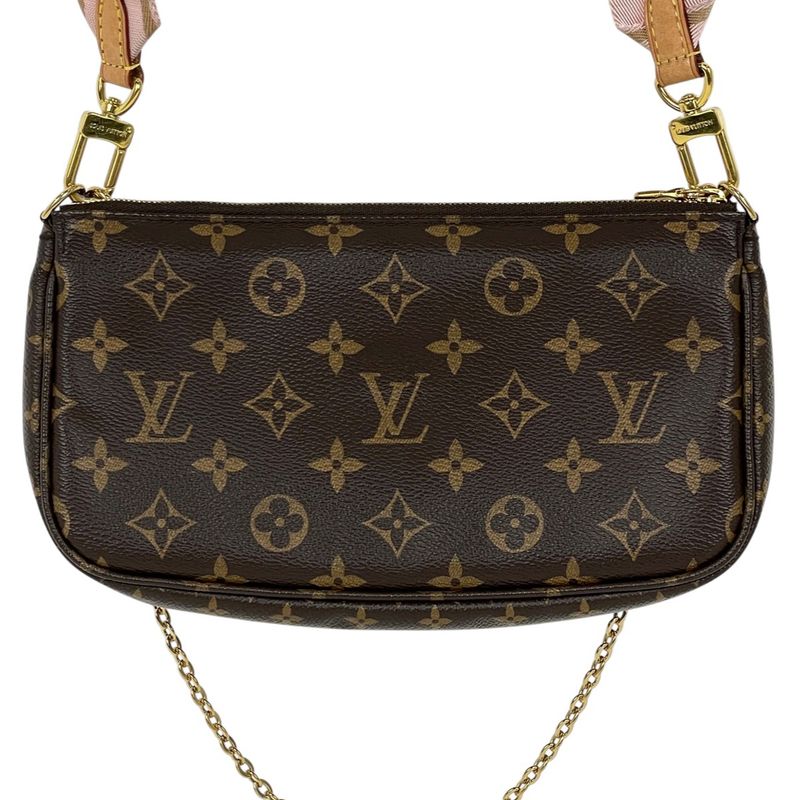 Louis Vuitton Multi Pochette Strap Detachable Shoulder Bag Monogram Brown Rose