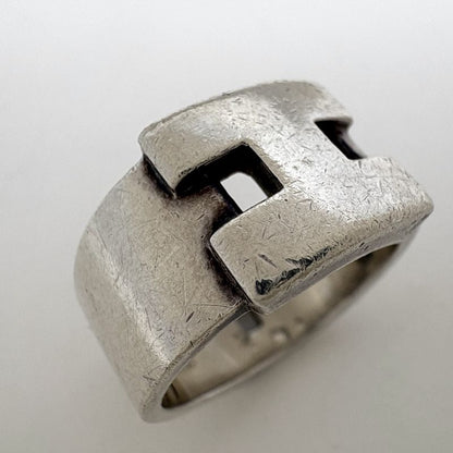 Hermes Ring Logo Silver