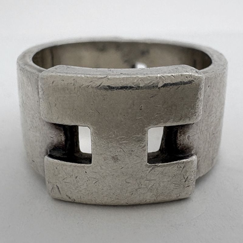 Hermes Ring Logo Silver